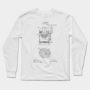 Steam Boiler Vintage Patent Hand Drawing Long Sleeve T-Shirt